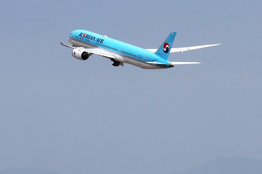 A Korean Air plane takes off from South Korea’s Incheon International Airport on Wednesday. Photo: EPA