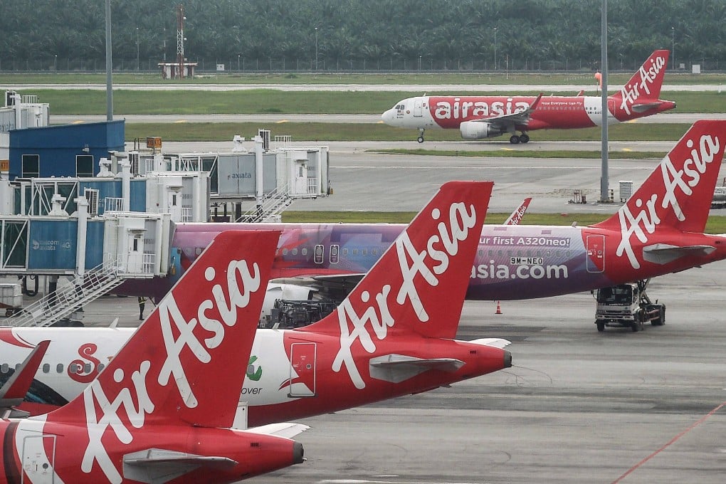 AirAsia planes are parked on the tarmac at Kuala Lumpur International Airport in Sepang. Photo: AFP