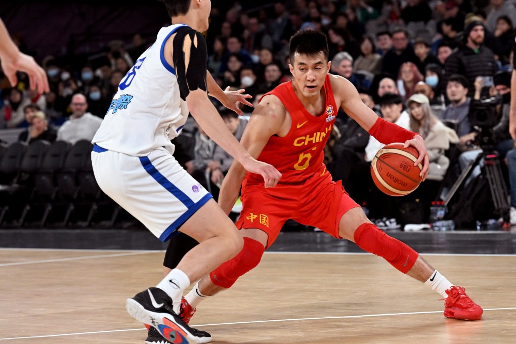 Guo Ailun (right) in action for China in 2022, has filed a report with public security authorities in Shenyang in Liaoning province. Photo: AFP