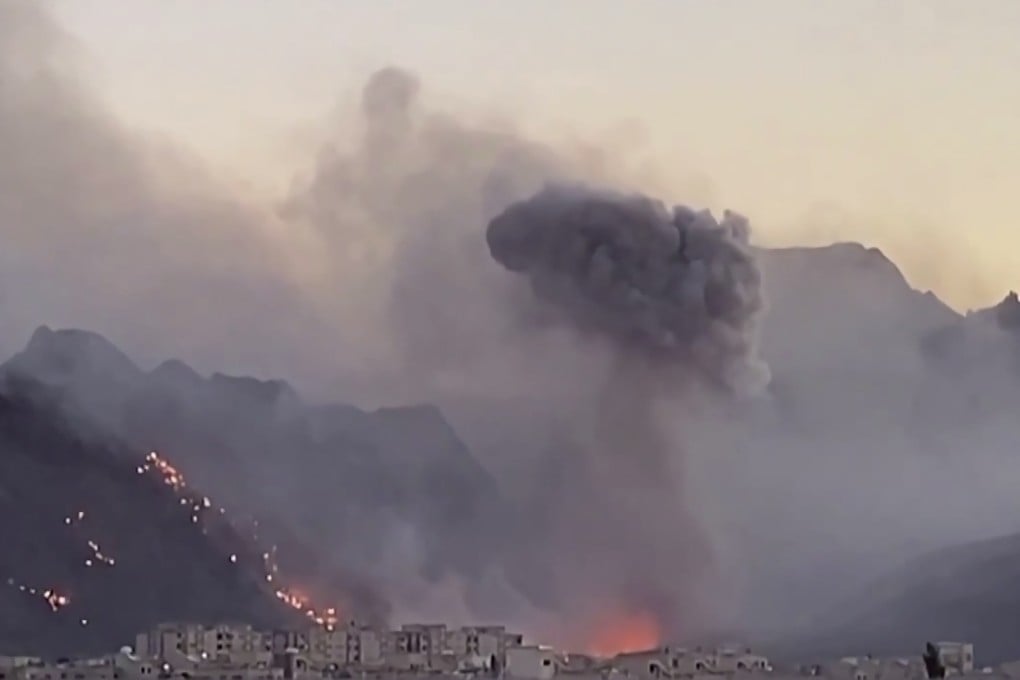 This video grab taken on Friday from images shared on social media on April 1, 2026, shows thick plumes of smoke following airstrikes in Iran’s central Isfahan province. Photo: via AFP