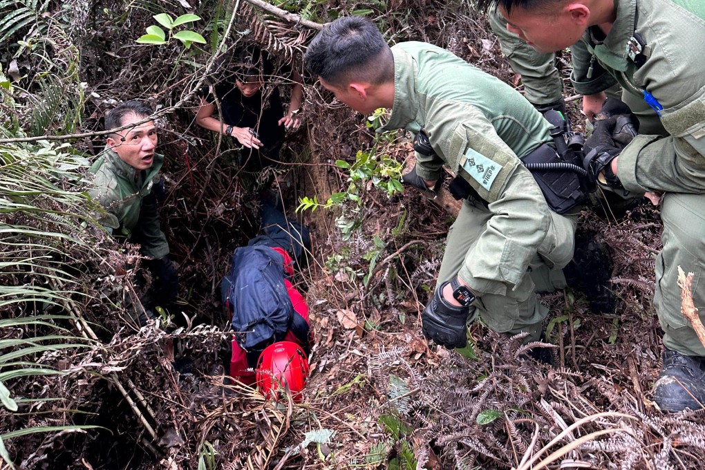 Rescuers found He Chengan along Section 10 of the trail, where he had last been seen. Photo: Handout