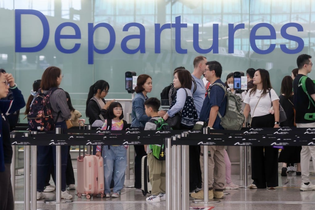 Travellers embark on their journeys from Hong Kong International Airport on April 3. Photo: Jonathan Wong