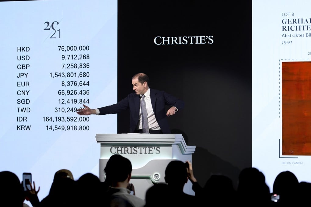 Gerhard Richter’s Abstraktes Bild is on its way to being sold for HK$92.1 million at Christie’s 20th/21st Century art evening sale in Hong Kong on March 27, 2026. Photo: Christie’s