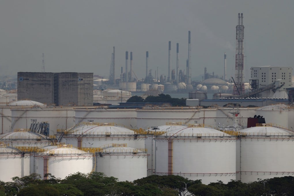 Storage tanks and oil refineries in Jurong Island, Singapore. Photo: Reuters