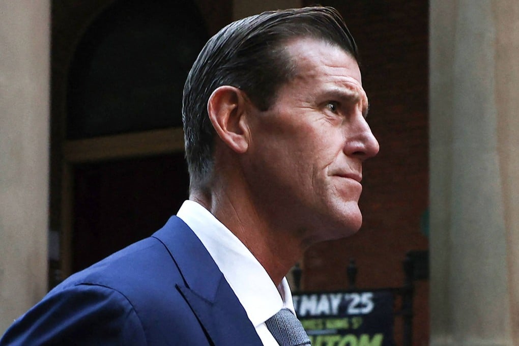 Former member of Australia’s elite Special Air Service regiment Ben Roberts-Smith leaves the Federal Court in Sydney on  May 1, 2025 .Photo: AFP