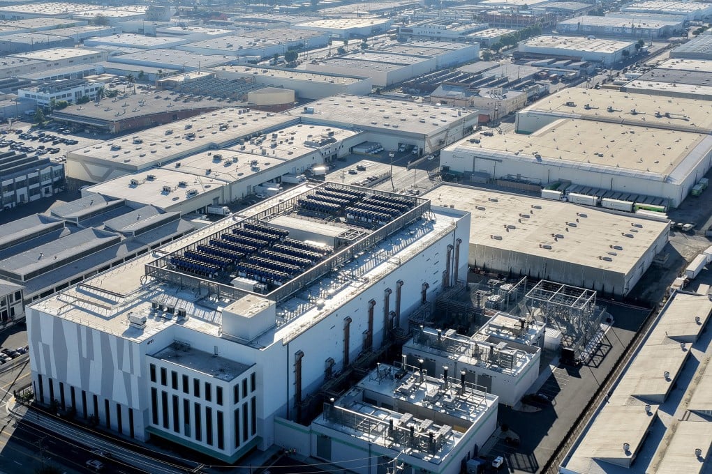 A data centre is seen from above on October 20, 2025, in Vernon, California. Photo: Getty Images / TNS