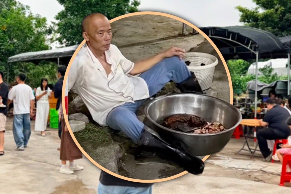 A restaurant owner in China specialising in Traditional Chinese Medicine soups has gone viral for rejecting fame, stating that the growing number of customers has made him too tired. Photo: SCMP composite/RedNote