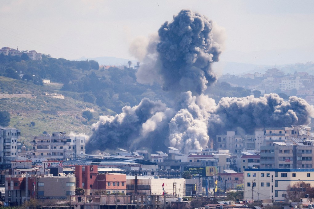 An Israeli strike in Tyre, Lebanon on Wednesday. Photo: Reuters