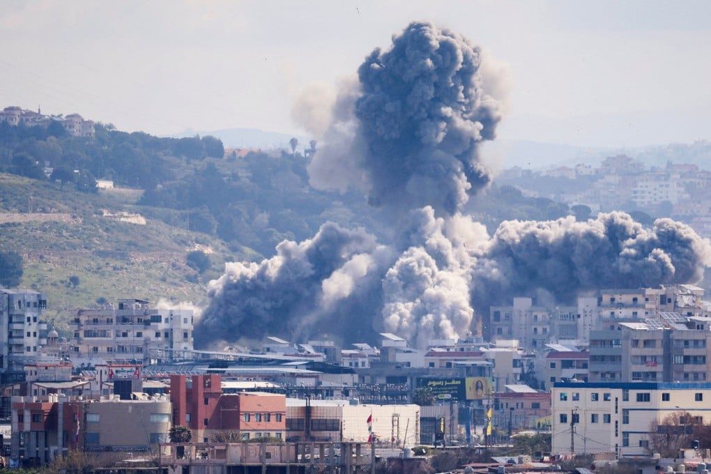 An Israeli strike in Tyre, Lebanon on Wednesday. Photo: Reuters