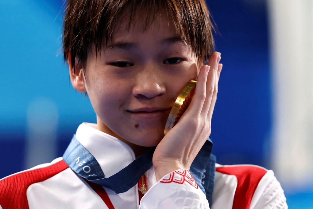 Diver Quan Hongchan won two gold medals at the 2024 Paris Games, adding to her first gold at Tokyo 2020, when she was 14. Photo: Reuters