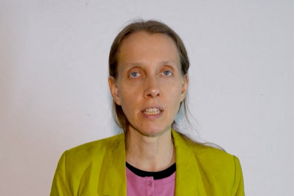 Shelly Kittleson in a video released April 7 by a social media outlet close to Kataib Hezbollah. Photo: Reuters