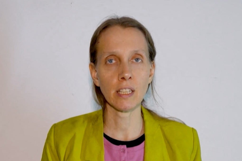 Shelly Kittleson in a video released April 7 by a social media outlet close to Kataib Hezbollah. Photo: Reuters