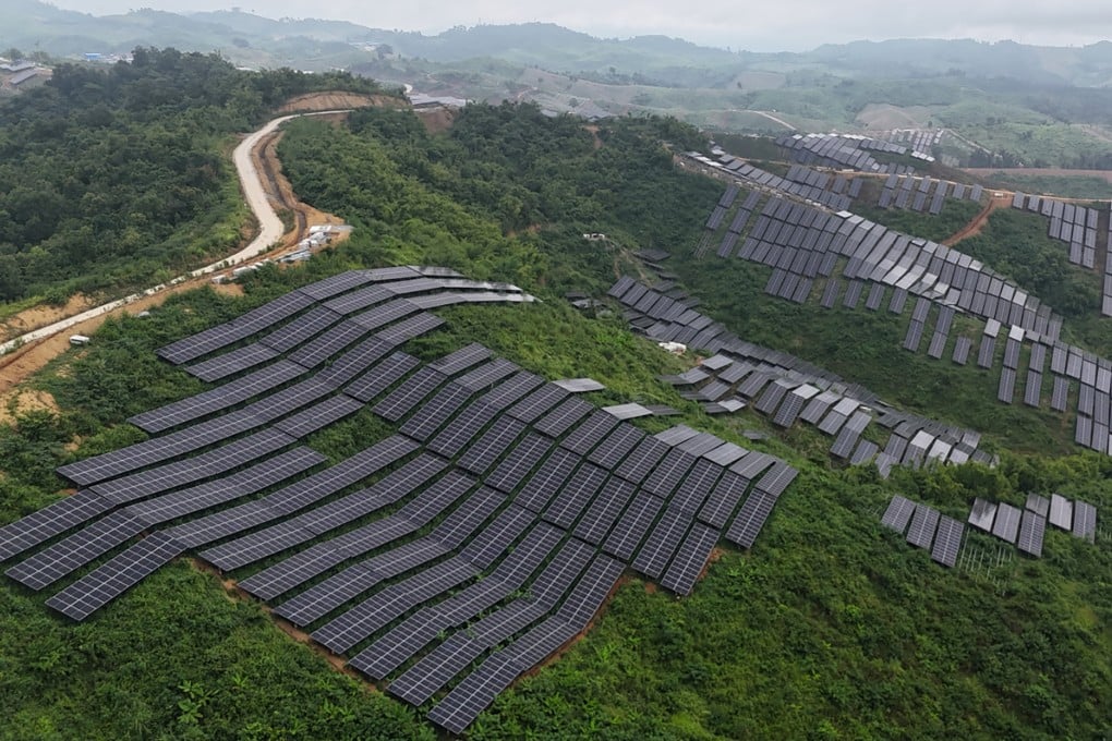 China General Nuclear Power Group’s solar project in Laos. Photo: CCTV