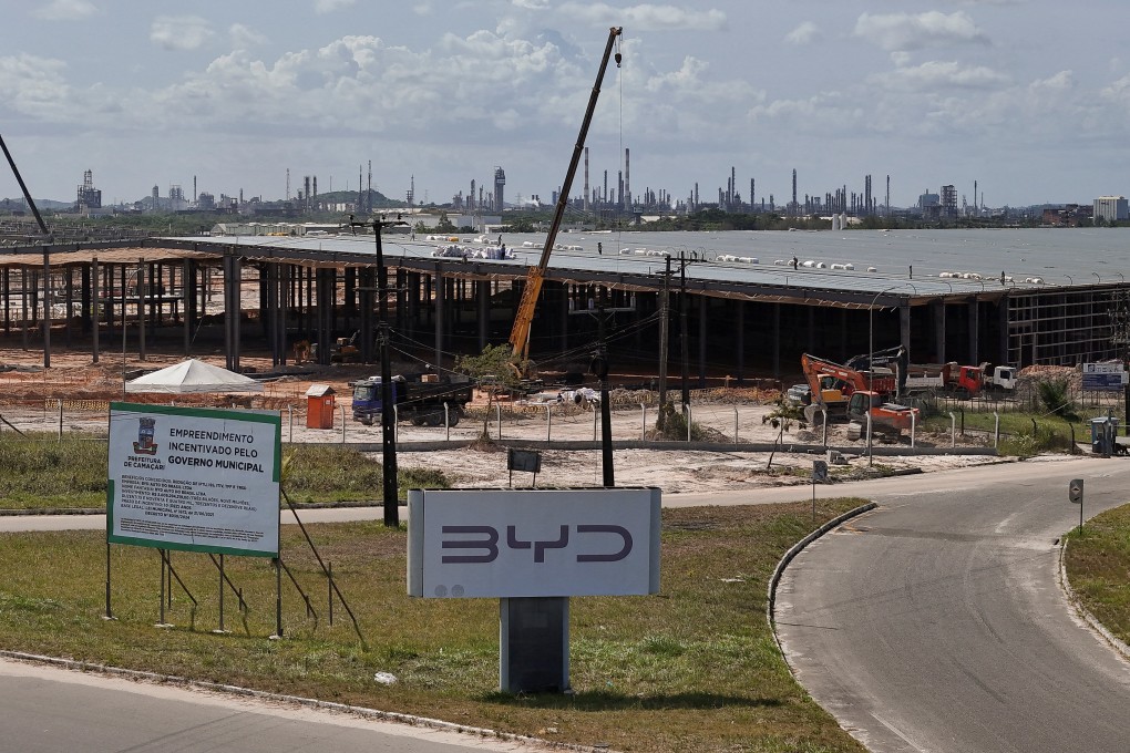 BYD’s electric vehicle factory’s construction site in Camaçari, Brazil, in December 2024. Photo: Reuters