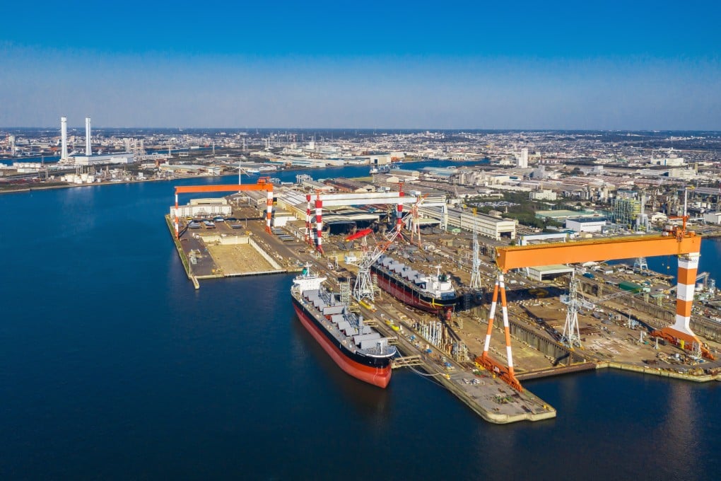 A shipyard in Japan’s Mie prefecture. Concern over Tokyo’s declining role in the global shipbuilding sector has persisted for more than a decade. Photo: Shutterstock