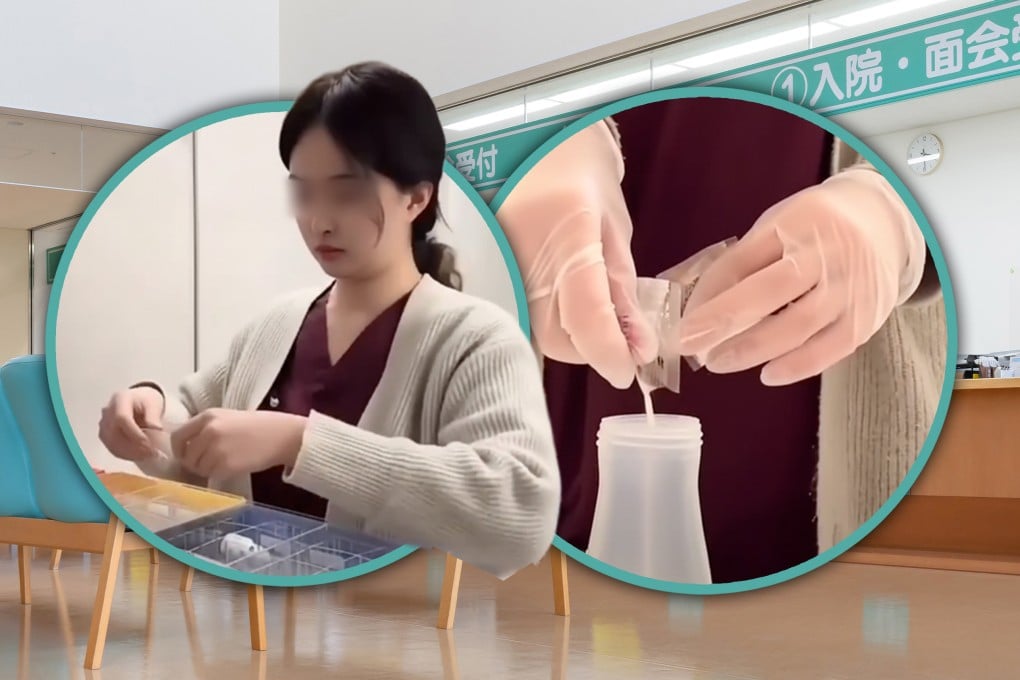 A Tokyo-based Chinese nurse, who regularly shares vlogs on mainland social media detailing her work, has been criticised by Japanese netizens for disclosing patients’ personal and medical information. Photo: SCMP composite/Douyin