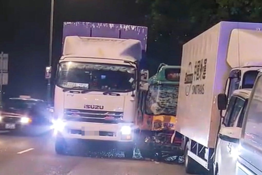 Two separate crashes on Hong Kong’s San Tin Highway left one dead and 16 injured. Photo: Handout