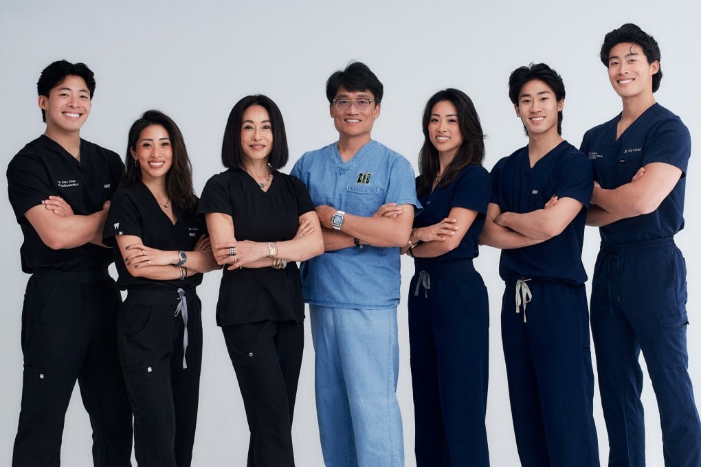 The Chen family (from left): Aleq, Audree, Jennifer, Leon, Nina, Nasdaq and Niq. All seven members of the family are dentists. Photo: Niq Chen