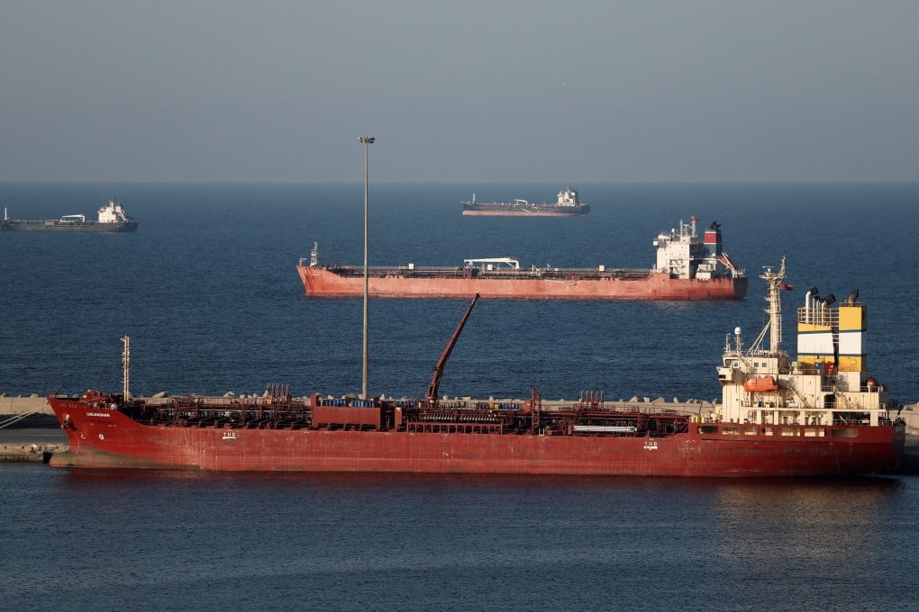 Oil tankers anchor off Muscat, Oman, on March 7. Photo: Reuters