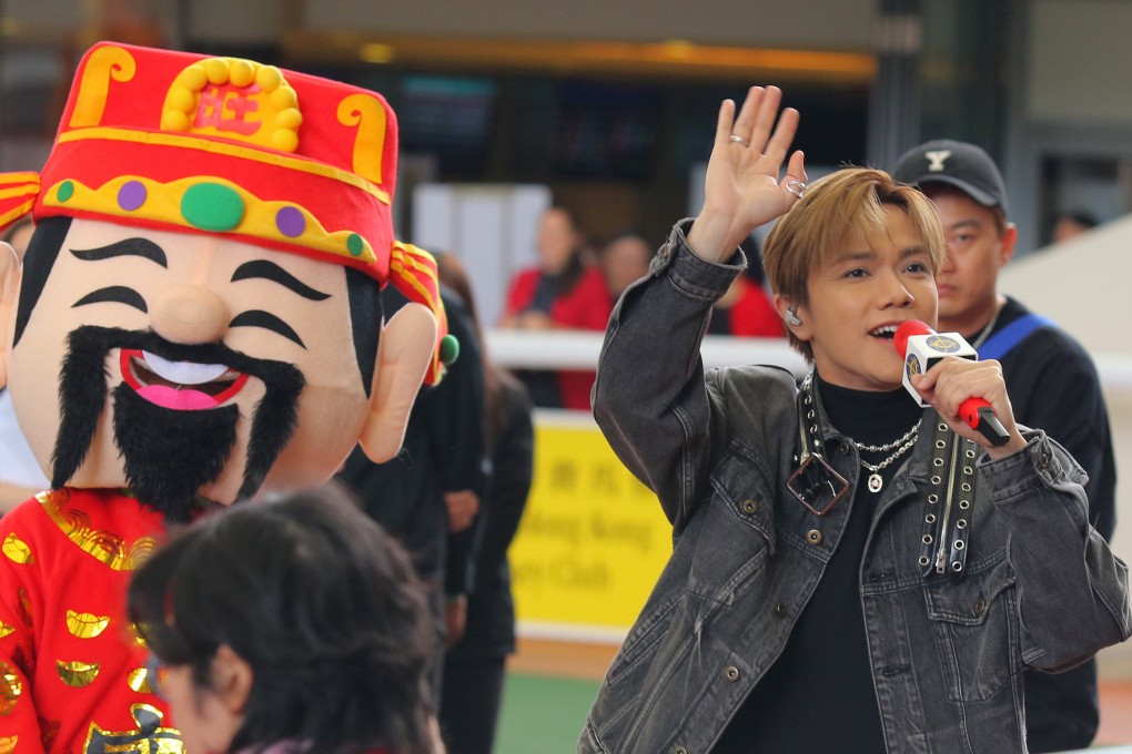 Singer Hins Cheung performs at Sha Tin Racecourse. Photo: Kenneth Chan.