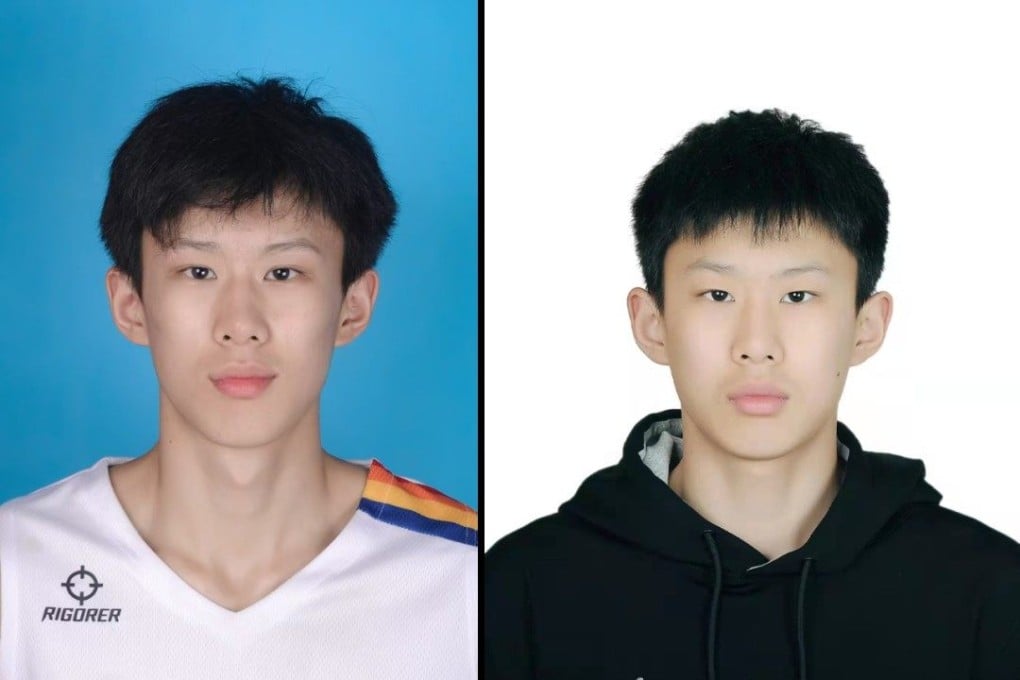 A side-by-side comparison highlights the striking resemblance between Li Yize (left) and Zhang Hanbo. Photo: CBA