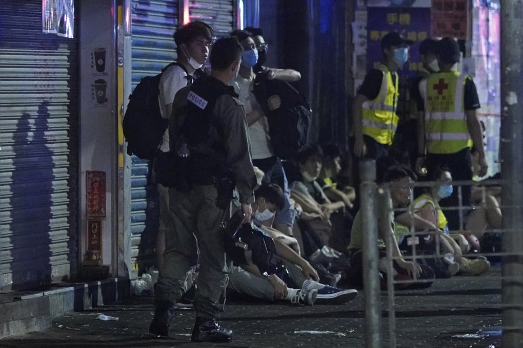 Police arrest anti-government protesters in Hong Kong, on May 11, 2020. Photo: AP