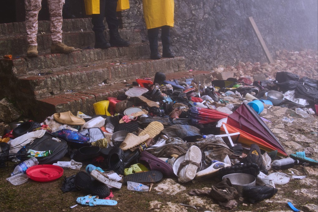 The shoes of victims of the deadly stampede. Photo: AP