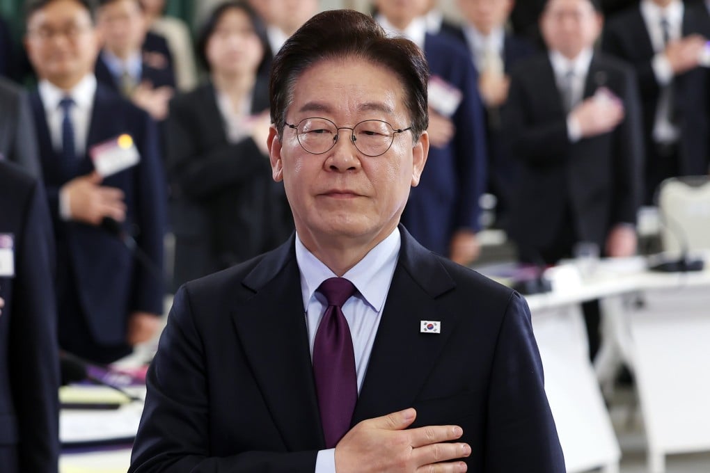 South Korean President Lee Jae Myung attends a National Economic Advisory Council meeting in Seoul on Thursday. Photo: Yonhap/EPA