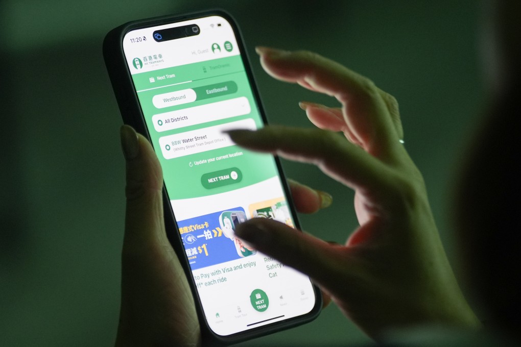 Hong Kong Tramways has launched a new mobile app that provides real-time arrival information. Photo: Eugene Lee