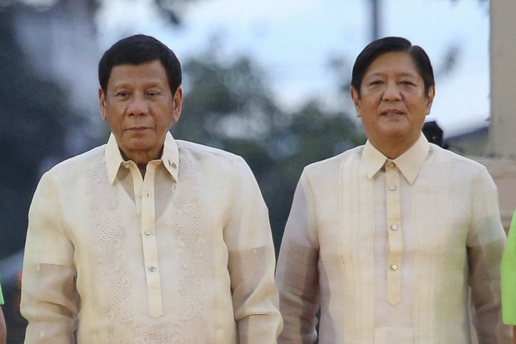Rodrigo Duterte (left) and Ferdinand Marcos Jnr in 2022. Photo: AP