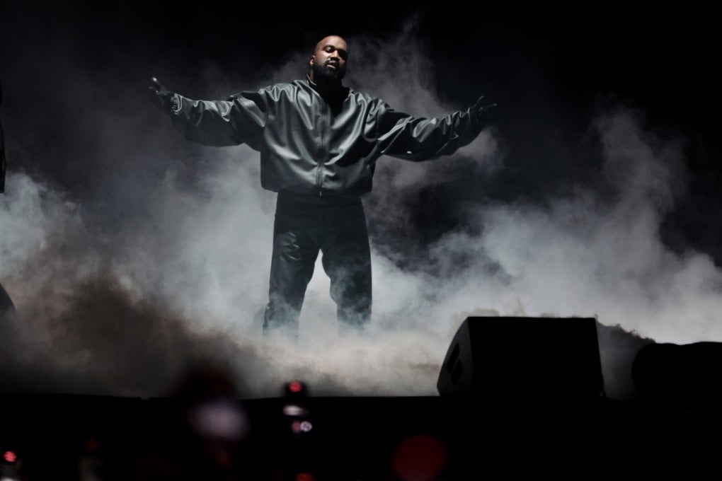 Kanye West performs at Hollywood Park Grounds in 2024, in Inglewood, California. Photo: TNS