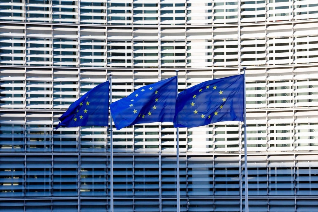 European Union flags fly at the EU headquarters in Brussels, Belgium. Photo: AFP