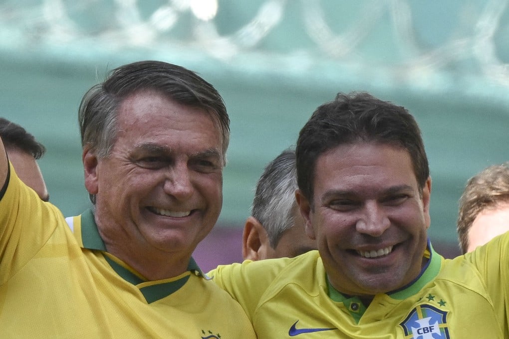 Former Brazilian president Jair Bolsonaro and Alexandre Ramagem in 2024. Photo: AFP