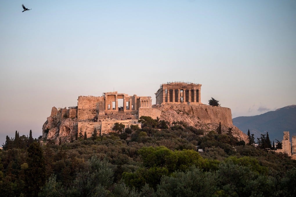 The Parthenon at the top of the Acropolis hill in Athens. Greek scientists have been looking at the future vulnerability of ancient monuments to extreme weather events. Photo: AFP