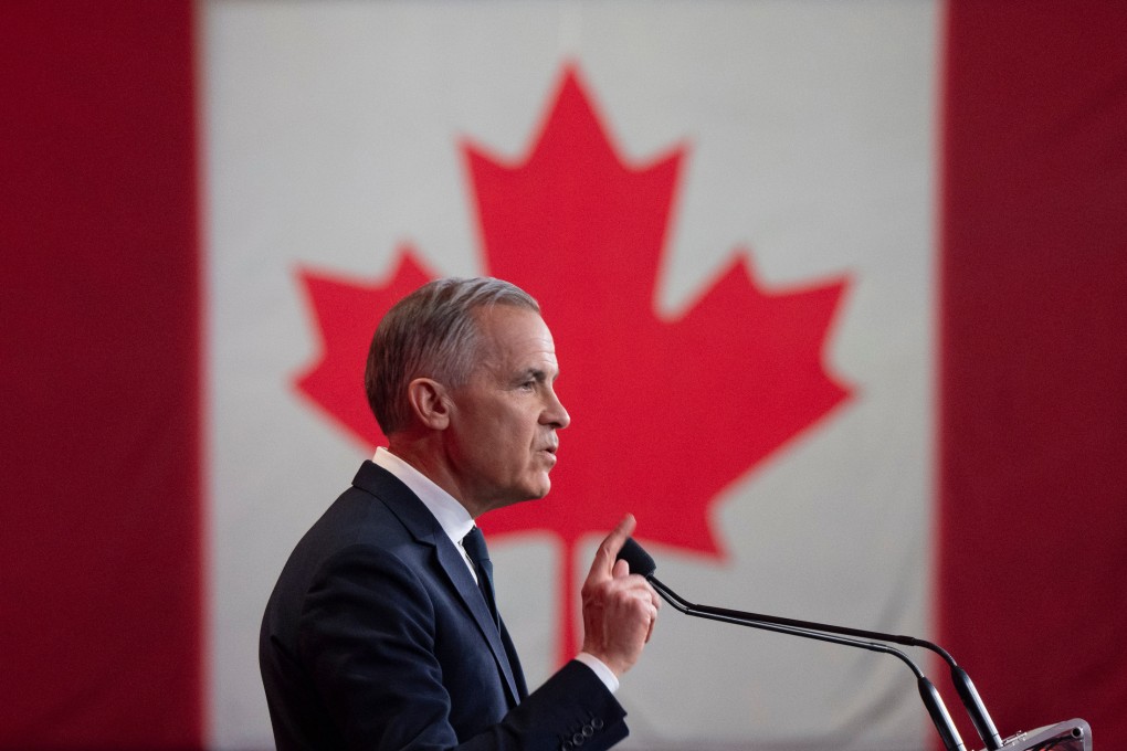 Canada’s Prime Minister Mark Carney speaks in Montreal on Saturday. Photo: AP