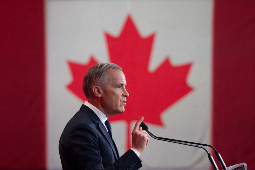 Canada’s Prime Minister Mark Carney speaks in Montreal on Saturday. Photo: AP