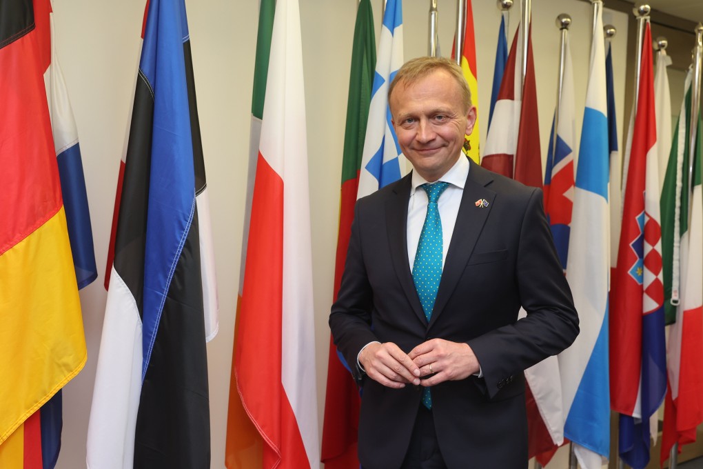 EU budget commissioner Piotr Serafin at the EU’s Hong Kong office in Central. Photo: Edmond So