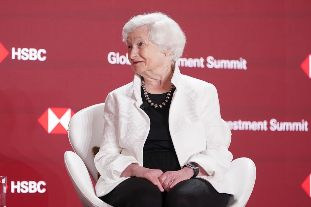 Janet Yellen, former secretary of the US Treasury, spoke in Hong Kong on Wednesday at the HSBC Global Investment Summit. Photo: SCMP