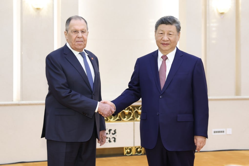 Chinese President Xi Jinping meets Russian Foreign Minister Sergey Lavrov at the Great Hall of the People in Beijing on Wednesday. Photo: Xinhua
