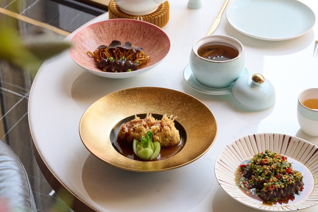 A four-course sea cucumber set menu at The Murray’s Garden Lounge in Hong Kong. Photo: Handout