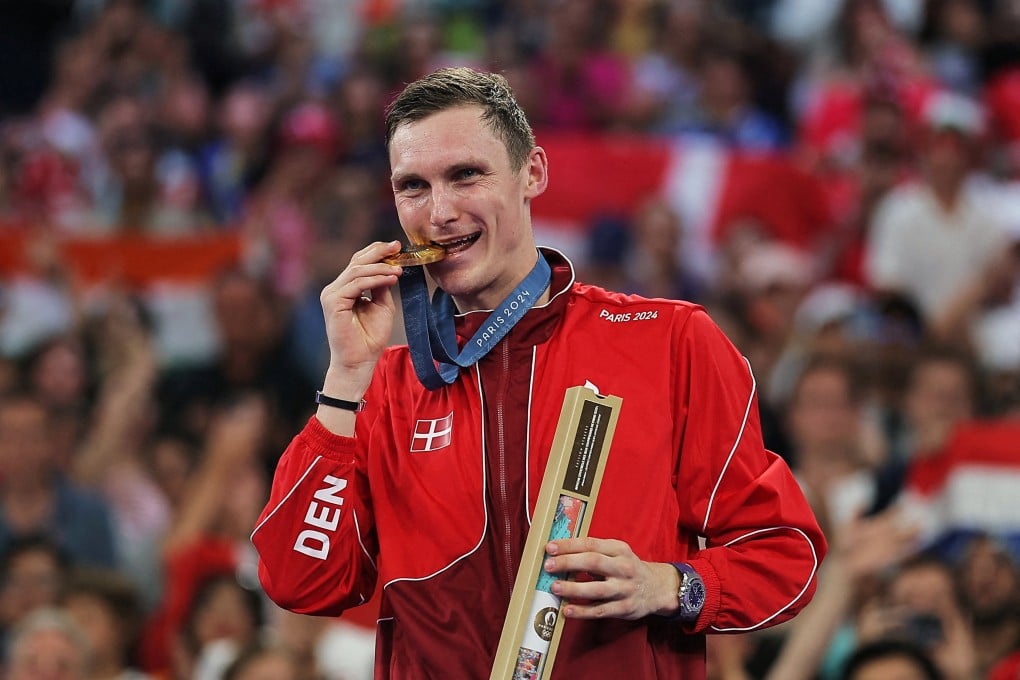 Viktor Axelsen of Denmark won the gold medal at the Paris Olympics in 2024, retaining the singles title he won at the Tokyo Games. Photo: Reuters