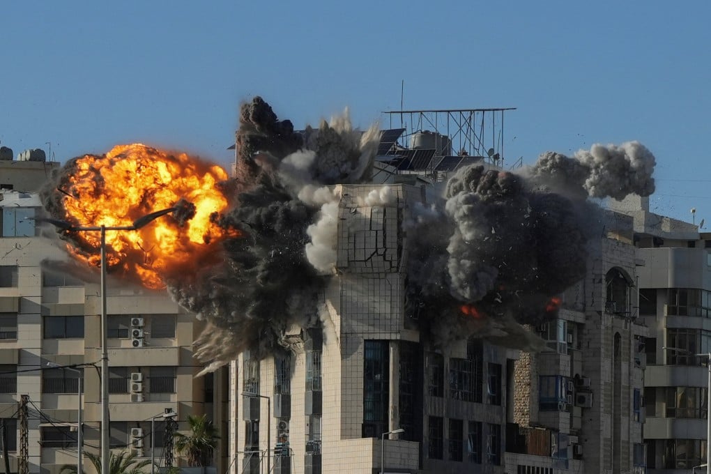 A building is struck during an Israeli attack in Beirut, Lebanon, on March 31. Photo: Reuters