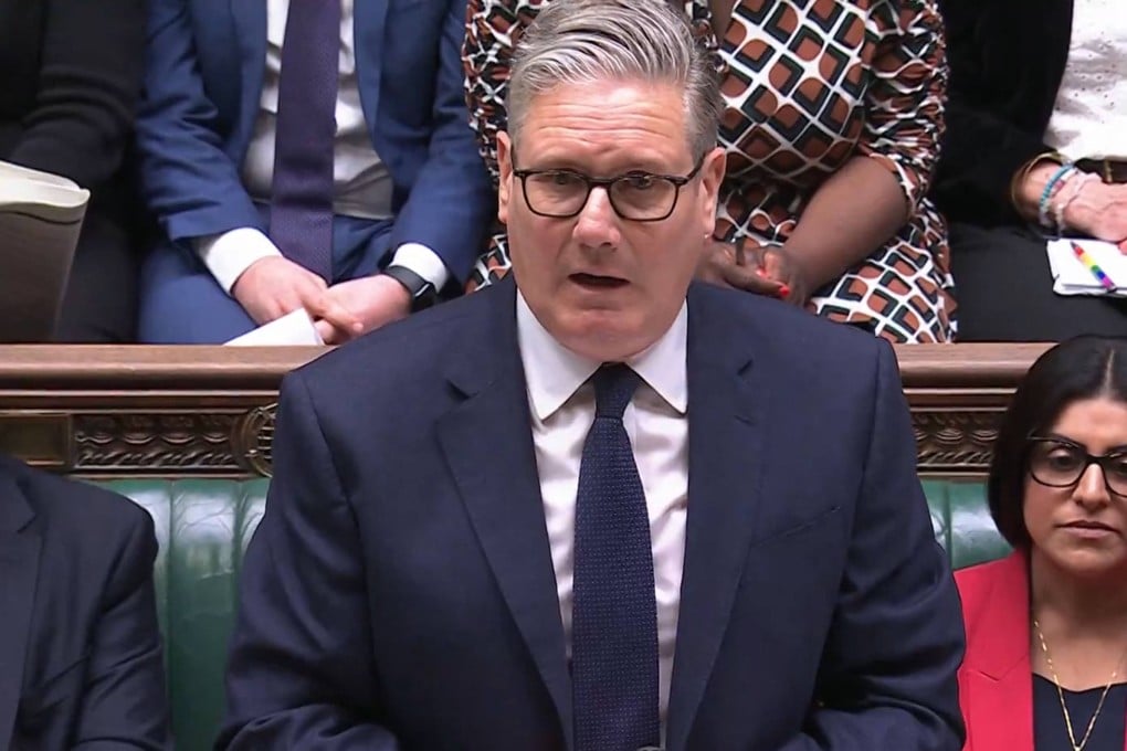 Britain’s Prime Minister Keir Starmer speaks during the weekly session of Prime Minister’s Questions in the House of Commons in London on Wednesday. Photo: Handout / PRU / AFP