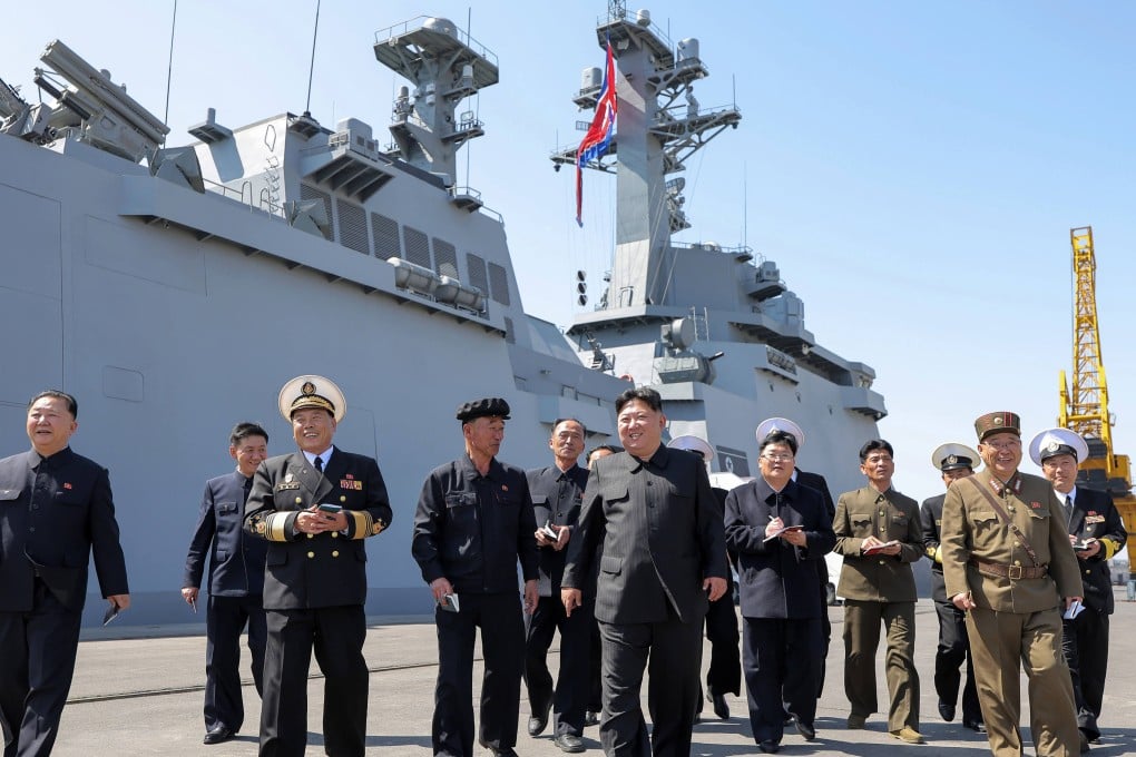North Korean leader Kim Jong-un visits to observe the test launches of missiles at an undisclosed place on Sunday. Photo: KCNA/KNS/AP
