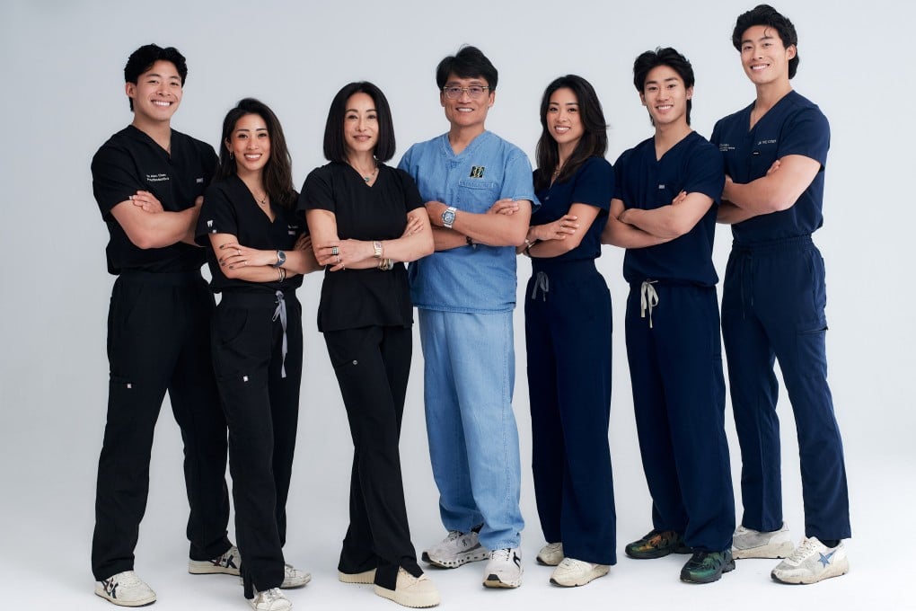 The Chen family (from left): Aleq, Audree, Jennifer, Leon, Nina, Nasdaq and Niq. All seven members of the family are dentists. Photo: Niq Chen