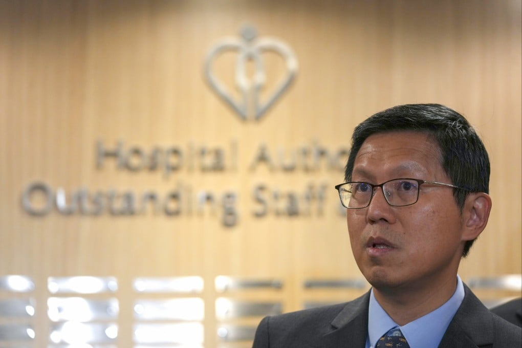 Eric Wong, the Hospital Authority’s chief systems manager for IT strategy and architecture, reveals the new security measures at a press briefing. Photo: Jelly Tse