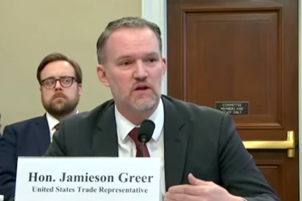 A screengrab from US Trade Representative Jamieson Greer’s testimony on Capitol Hill, outlining plans to expand trade enforcement. Photo: House Appropriations Committee