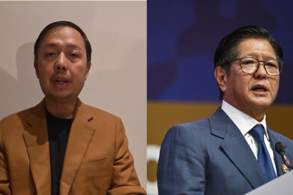 Fugitive Philippine lawmaker Zaldy Co (left) and President Ferdinand Marcos Jnr. Photos: AFP