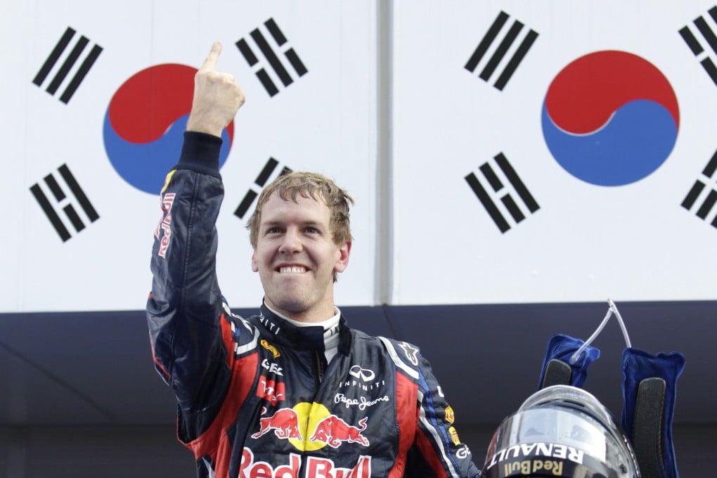Red Bull driver Sebastian Vettel of Germany won the Korean Grand Prix in 2011. Photo: AP