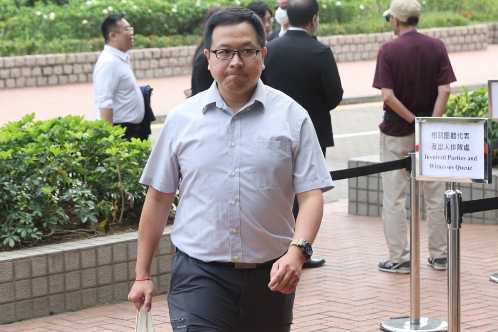 Tony Tsui, former chairman of the estate’s management committee for the owners’ group, arrives at City Gallery. Photo: Edmond So